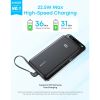 Батарея универсальная Anker 10000mAh, 22.5W, Built-In USB-C Cable, black (A110DH11) - Изображение 1