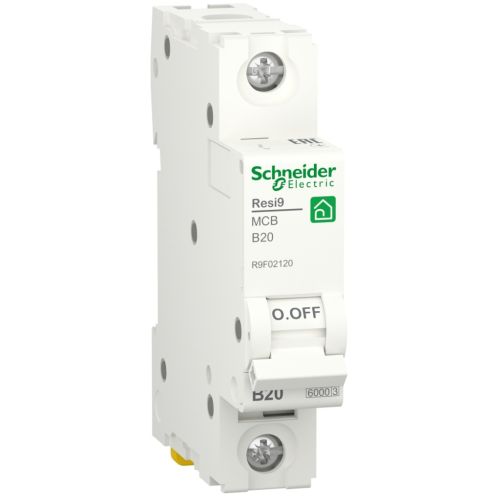 Автоматический выключатель Schneider Electric RESI9 6kA 1P 20A (R9F02120)
