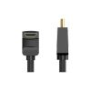 Кабель мультимедийный HDMI M to HDMI M 1.5m V2.0 4K60Hz 90° corner PVC black Vention (AARBG) - Изображение 1
