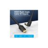 Кабель мультимедийный HDMI M to HDMI M 1.5m V2.0 4K60Hz 90° corner PVC black Vention (AARBG) - Изображение 3