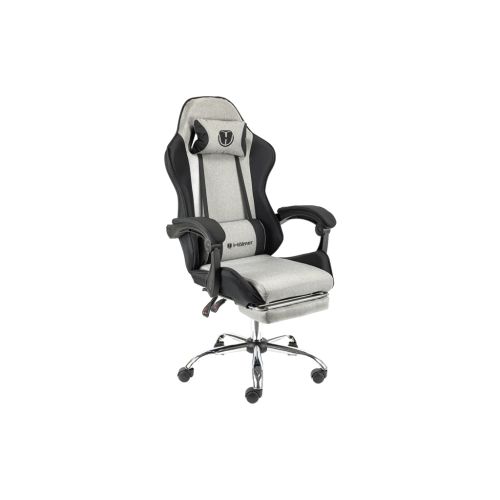 Крісло ігрове Hölmer GCH-05 Fabric Size L Gray/Black Metall+Footrest (GCH-05)