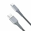Дата кабель USB 2.0 AM to Type-C 1.2m Grey Grand-X (FC-12G) - Зображення 2