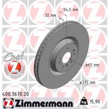 Тормозной диск ZIMMERMANN 400.3670.20