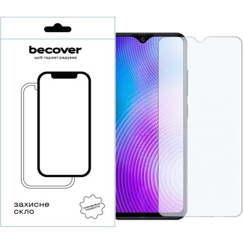 Стекло защитное BeCover Tecno Pop 7 (BF6) 3D Crystal Clear Glass (709265)