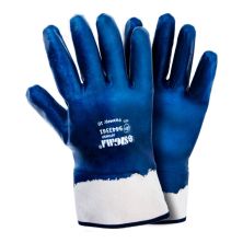 Захисні рукавички Sigma трикотажні з нітриловим покриттям (сині краги) (9443361)