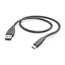 Дата кабель USB 2.0 AM to Type-C 1.5m Black Hama (00201595)
