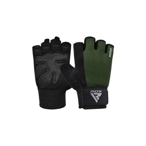 Перчатки для фитнеса RDX W1 Half Army Green Plus XL (WGA-W1HA-XL+)