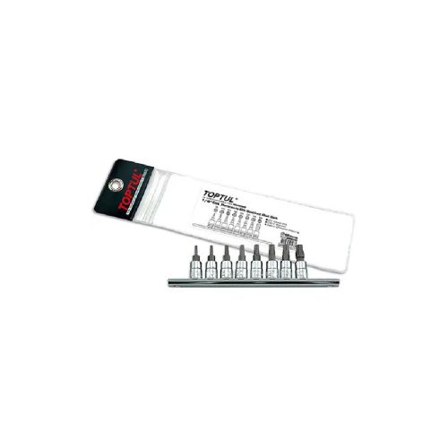 Набір біт Toptul TORX п'ятигранних з отвором 1/4 T8-T40 8шт. (GAAG0805)