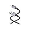 Дата кабель USB 2.0 AM to Lightning Famous silicone BX83 black BOROFONE (6974443386356) - Зображення 1