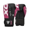 Боксерские перчатки RDX REX F4 Pink/Black-12 унцій (BGR-F4P-12OZ) - Изображение 1