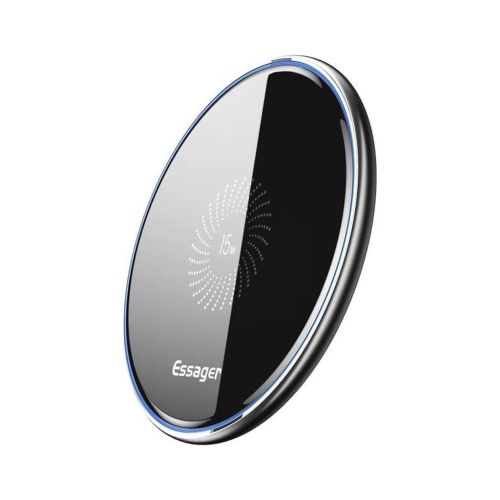 Зарядний пристрій Essager Wireless charger 15W Qi magnetic + cable USB-C 1.0m black (EWXZMX-JMB01)
