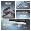 Концентратор AXAGON USBC to 3xUSB-A + HDMI + RJ45 + SD/microSD + audio + PD 100W 0.2m grey (HMC-8HLSA) - Зображення 3