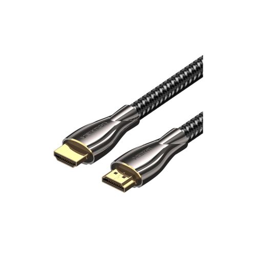 Кабель мультимедийный HDMI M to HDMI M 2.0m V2.0 4K60Hz braided zinc alloy black Vention (ALMBH)