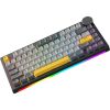 Клавіатура Ajazz AK820 V2 Coconut Flake Switch Wireless/Bluetooth/USB UA Black/Gray/Yellow (AK820-V2-CF-BGY) - Зображення 2