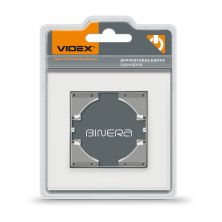 Рамка Videx BINERA  белое стекло одинарная (VF-BNFRG1H-W)