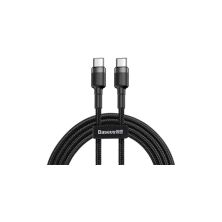Дата кабель USB-C to USB-C 2.0m USB 3.1 3A grey-black Baseus (CATKLF-HG1)