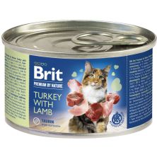 Паштет для кошек Brit Premium by Nature Cat с индейкой и ягненком 200 г (8595602545049)
