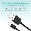 Дата кабель USB 2.0 AM to Lightning 1.2m 2.4A MFI Choetech (IP0026) - Зображення 3