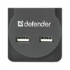 Мережевий фільтр живлення Defender DFS 751, 1.8m, 5роз., 2xUSB (99751) - Зображення 2