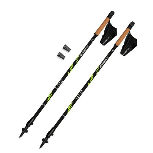 Палиці для скандинавської ходи PowerPlay 9104 Lykke Black/Green 80-135 см (PP_9104_LYKKE)