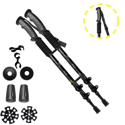 Трекінгові палиці PowerPlay 9106 Fika Black/Yellow 60-135 см (PP_9106_FIKA_Bl/Yellow)