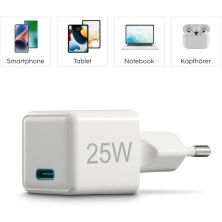 Зарядний пристрій Hama 25W USB-С PD white (00201981)