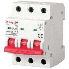 Автоматичний вимикач E.NEXT 3-п e.mcb.pro 20А D ( 6кА) (p0710013)