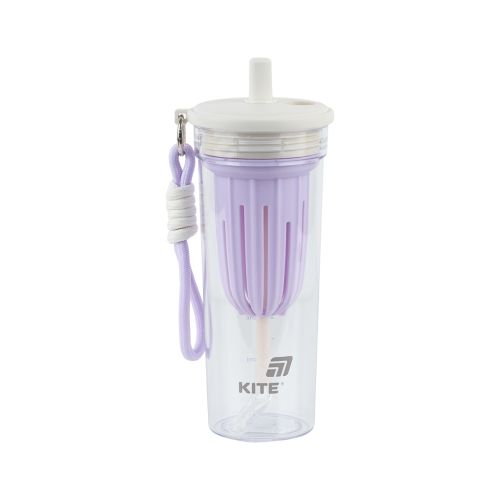 Бутылка для воды Kite 650 мл, біло-ліловий (K25-1219-2)
