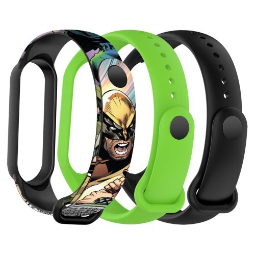 Ремешок для фитнес браслета Armorstandart комплект 3шт Xiaomi Mi Band 7/6/5 New Style Wolverine (ARM87047)
