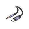 Кабель мультимедийный USB-C to 3.5mm M 1.0m gray Essager (EZJE02-0G) - Изображение 1