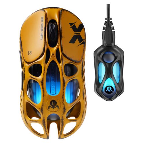 Мышка GravaStar Mercury X Pro 8K RGB Wireless/Bluetooth/USB Battle-Worn Yellow (GS_X_PRO_YLW)