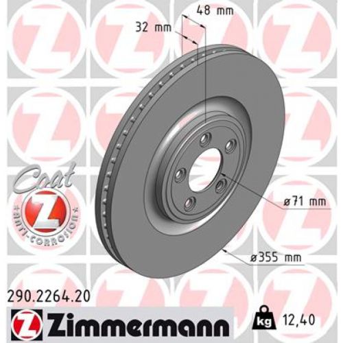 Тормозной диск ZIMMERMANN 290.2264.20