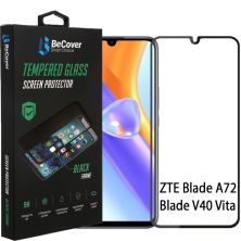 Стекло защитное BeCover ZTE Blade A72/A72s/V40 Vita Black (708391)