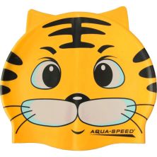 Шапка для плавання Aqua Speed Zoo 115-Cat 5529 жовтий кіт Діт OSFM (5908217655295)