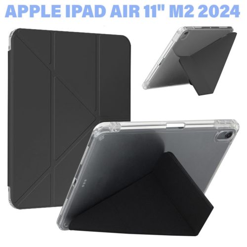 Чохол до планшета BeCover Ultra Slim Origami Transparent Apple iPad Air 11 M2 2024 Black (711389)
