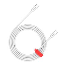 Дата кабель USB-C to USB-C 2.0m CC60AB 60W Braided White Canyon (CND-CC60AB20W)