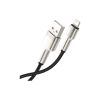 Дата кабель USB 2.0 AM to Lightning 1.0m Cafule Metal 2.4A black Baseus (CALJK-A01) - Зображення 2