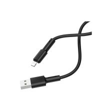 Дата кабель USB 2.0 AM to Lightning 1.0m 2.4A silicone black BOROFONE (6931474710352) Дата кабель USB 2.0 AM to Lightning 1.0m 2.4A silicone black BOROFONE (6931474710352)