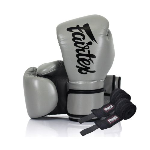 Боксерские перчатки Fairtex BGV14 Grey 12 унцій (бинти в комплекті) (BGV14_12oz_Grey)