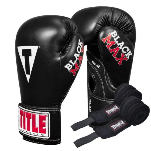 Боксерские перчатки Title Classic Black Max Black 8 oz (CBMBG2 8 BK)