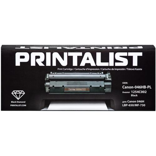 Картридж Printalist Canon 046H, LBP-650/MF-730 1254C002 6K Black (Canon-046HB-PL)