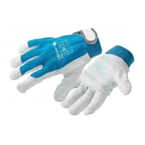 Защитные перчатки Hoegert ROTT HT5K733-9 кожаные синие, 9 (HT5K733-9)