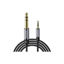Кабель мультимедийный 3.5mm M to 6.5mm M 1.2m Essager (EYPMM-XL0G-P)