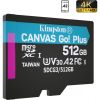 Карта памяти Kingston 512GB microSDXC class 10 UHS-I/U3 Canvas Go Plus (SDCG3/512GBSP) - Изображение 1