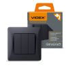 Вимикач Videx BINERA 3кл чорний графіт (VF-BNSW3-BG) - Зображення 3