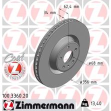 Гальмівний диск ZIMMERMANN 100.3360.20