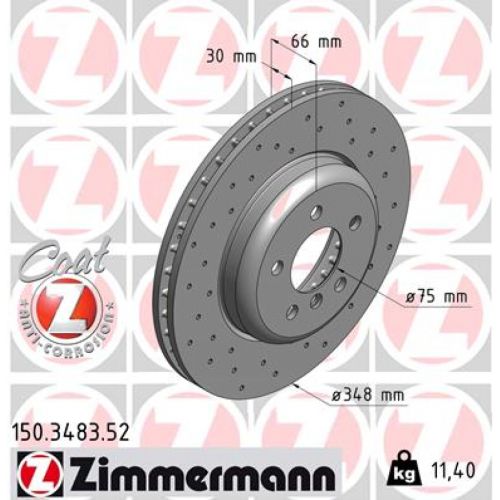 Тормозной диск ZIMMERMANN 150.3483.52