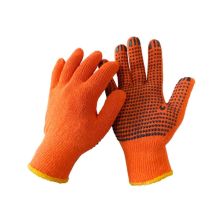 Захисні рукавички Werk ХБ помаранч., чорна крапка (WE2129)
