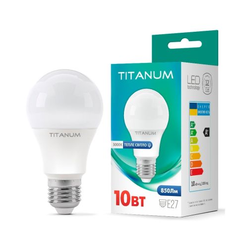 Лампочка TITANUM A60 10W E27 3000K (TLA6010273)