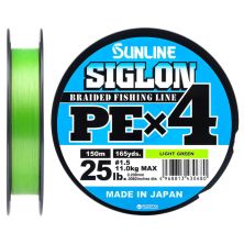 Шнур Sunline Siglon PE н4 150m 1.5/0.209mm 25lb/11.0kg Light Green (1658.09.08)